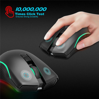 Zerodate T26 Wireless Rechargeable Mouse 2400dpi Type-c Charging Optical Mice for PC Office Gaming