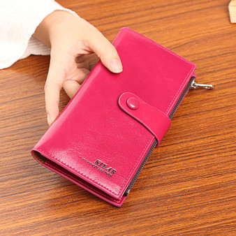 New Fashion Women High Quality PU Leather Long Wallet Handbag Card Holder Coin Purse
