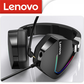 Lenovo H402 Gaming Headphone USB 7.1 Surround Sound Deep Bass RGB Colorful Light Headset with Mic for PC Laptop Gamer