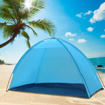 Outdoor 1-2 Person Camping Tent Single Layer Waterproof UV Beach Sunshade Canopy