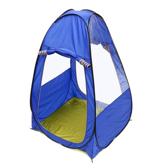 1-2 People Outdoor Portable Camping Tent Folding Pop Up UV Proof Sunshade Shelter Rainproof Canopy (Blue)