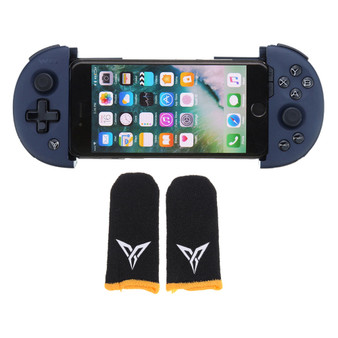 1Pcs Flydigi WEE 2T Adjustable bluetooth Flexible Gamepad with 2Pcs Black Yellow Gloves for PUBG for iOS Android Mobile Phone Game Controller Navy