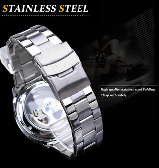 mechanical watch with transparent design