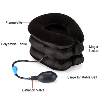 Soft Air Inflatable Pillow Cervical Neck Head Pain Relief Traction Support Brace Device