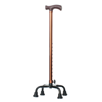 Height Adjustable Aluminium Quad Cane Walking Stick Four Leg