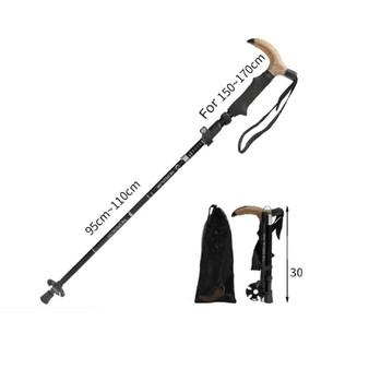 Foldable Trekking Hiking Walking Stick Crutch Climbing Stick