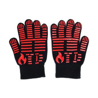 BBQ Grill Glove 500℃ Extreme Heat Resistant Gloves Cooking Baking Gloves Camping Picnic