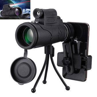IPRee® MLS-L1 40x60 Monocular HD Optic BAK4 Day Night Vision Led Laser Flashlight Telescope With Tripod Phone Holder
