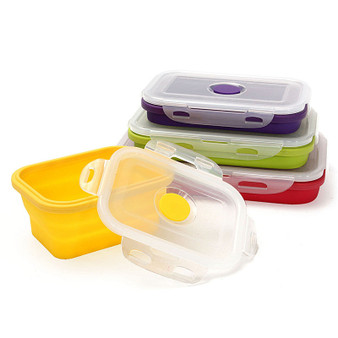 IPRee® 4 Size Collapsible Silicone Lunch Boxes Portable Food Storage Kitchen Containers