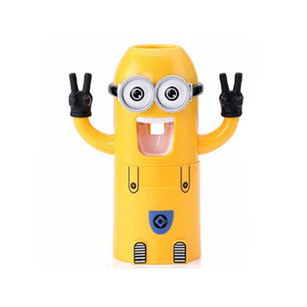 2-in-1 Minion Toothpaste Dispenser And Toothbrush Holder