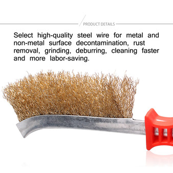 3pcs Wire Cleaning Brush Set Detailing Polish Steel Wire Copper Plating Plastic Rust Removal