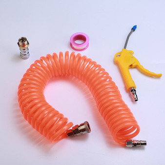 Air Blower Duster Blow Dust Spraying Gun Pneumatic Tool Red Plastic Handle Angled Bent Nozzle