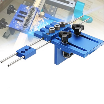 Drillpro 08450 Aluminum Alloy Dowelling Jig Set Wood Dowel Drilling Position Jig Woodworking Tool