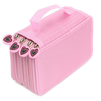 72 Holes 4 Layers Pen Pencil Case Stationary Pouch Bag Travel Cosmetic Brush Makeup Storage Bag