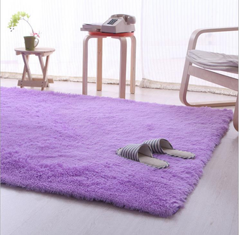 80cm x 160cm Purple Soft Fluffy Anti Skid Shaggy Area Rug Living Room Home Carpet Floor Mat (80cm x 160cm)