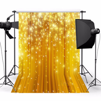 5x7FT Gold Glitter Vinyl Studio Photography Backdrop Props Photo Background