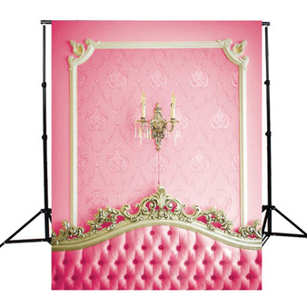 3x5ft Pink Bedside Photography Backdrop Studio Prop Background