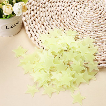 3cm 100PCS Colorful Fluorescent Glow Star Wall Sticker