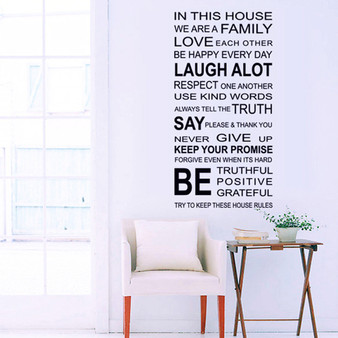 Removable Vinyl Decal Art Mural Family Home Living Room Decor Quote Wall Sticker