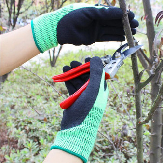 Gardening Outdoor Thickened Warm Gloves Brushed Nitrile Coated Working Labor Protection Glove