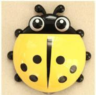 2 Pcs Creative Toothpaste Holder Ladybug cute Toothbrush Holder Suction Home Minion Toothbrush Holder Plastic Holding Toothbrush