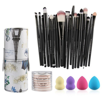 Makeup Brushes Foundation Powder Eye Shadow with Cylinder Box