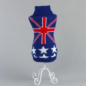 Pet Dog Cat Clothes Sweater Winter Coat Hoodie UK Star Style Christmas Apparel Outfits
