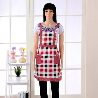 Honana Women Lady Kitchen Apron Dress Restaurant Home Kitchen For Pocket Cooking Funny Cotton Apron Bib Dining Room Barbecue