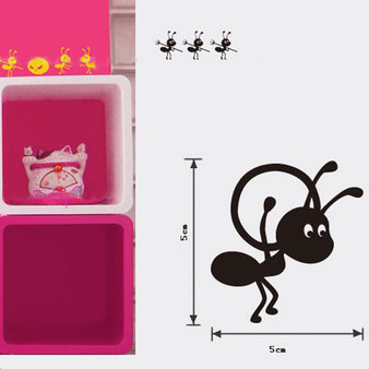 Honana DX-013 Ants Moving Decorative Wall Art Stickers Black Brown Green