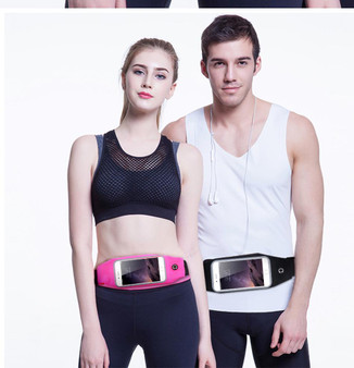 Sports Outdoor Gym Waist Phone Case For iPhone 6 6s 7 Plus Card Holder Earphone Hole Belt Case