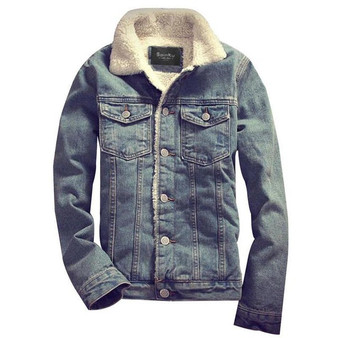 New Fashion Men Denim Jackets and Coats Blue and Black Denim