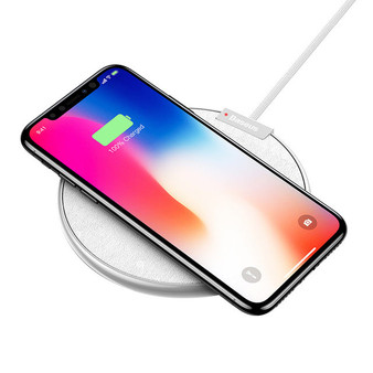 Leather Qi Wireless Charger For iPhone X 8 Plus Samsung Galaxy Note 8 S8 S7 S6 Edge Desktop Fast Wireless Charging Pad