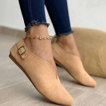 2021 Pointed Toe Suede Women Flats Shoes Woman Loafers Summer Fashion Sweet Flat Casual Shoes Women Zapatos Mujer Plus Size35-43