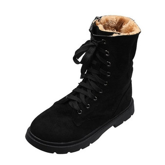 Snow Boots Women Plush Shoes Lace up Short Boots  2020 Winter Women Fashion  Warm Plush Ankle Boots