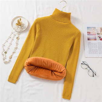 2020 Brand Turtleneck Female Sweater Solid Winter Warm Long Sleeve Sweater Casual Slim Knitted Pullovers Women Knitting Sweater