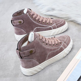 Winter Keep warm Women Cotton shoes Breathable Brand Women casual shoes Thick bottom Sneakers Non-slip Fashion vulcanized shoes