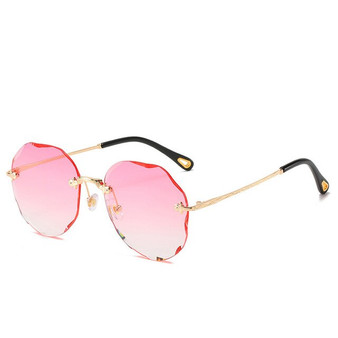 RBROVO 2021 Rimless Women Sunglasses Luxury Sun Glasses For Women Fashion Brand Designer Sunglasses Round Gafas De Sol Mujer