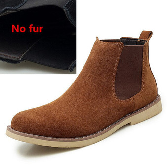 Fashion outdoor Chelsea Boots Men Suede Leather Luxury Men Ankle Boots Original men Shorts Casual Shoes British Style Winter