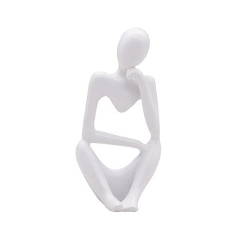 Abstract Thinker Sculpture Creative Resin Figurine Characters Thinking People Crafts Ornaments Sandstone Statues Home Decor