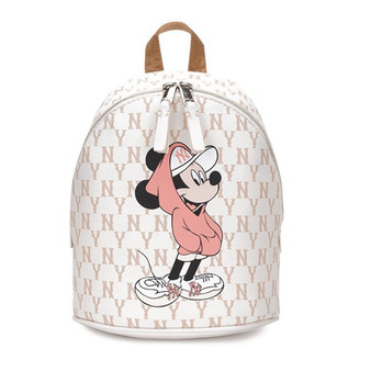 Disney Mickey Fashion  Pu Leather Ladies High Quality Female Backpack Zipper Large Capacity women Travel  Casual  Bag