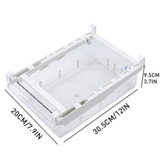 Transparent Refrigerator Drawer Storage Box Retractable Pullout Drawer Fresh Spacer Layer Sort Kitchen Fridge Shelf Organizer