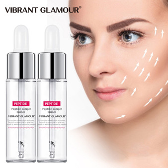 VIBRANT GLAMOUR Collagen Peptides Face Serum Firming Wrinkle Essence Hydrating Anti-Aging Fine Lines 2Pcs Skin Care