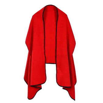 2020 Shawl Women Autumn And Winter Winter Long Imitation Cashmere Wild Cloak Air Conditioning Thick Warm Cloak Coat