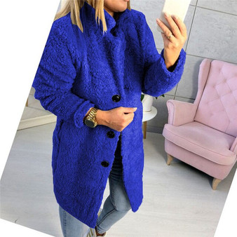 Lady Cardigan Fur Jacket Coat Ladies Outerwear Tops Winter Warm Sweater Fleece Coat Females New Casual Long Sleeve Top Hot Sell