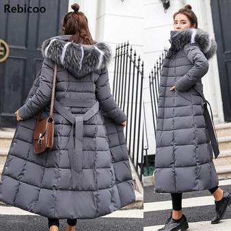 Cotton Hot Sale Solid Full Pockets Zippers Female Long Coat 2019 New Slim Parka Padded Jacket Winter Thick Warm Windbreaker