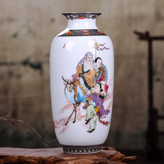 Jingdezhen Ceramic Vase Vintage Chinese Style Animal Vase Fine Smooth Surface Home Decoration Furnishing Articles