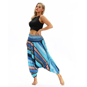 Women Yoga Leggings Yoga Pants Polyester Elastic Women Casual  Loose Yoga Trousers Baggy Boho Aladdin Jumpsuit Harem Pants