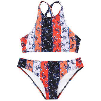 ISHOWTIENDA Women sexy Print Push-Up Padded Bra Beach Bikini Set Swimsuit Beachwear Swimwear two pieces badpak dames
