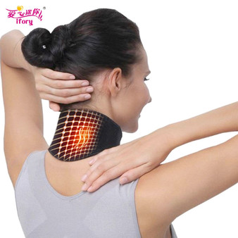 Ifory Health Care Neck Support Massager 1Pcs Tourmaline Self-heating Neck Belt Protection Spontaneous Heating Belt Body Massager