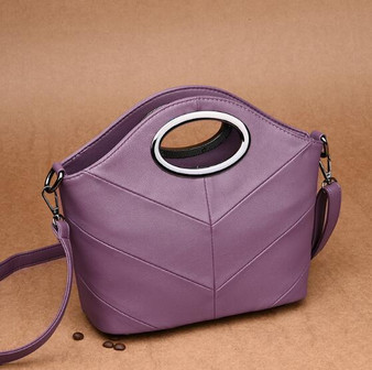 Panelled Color Women's Genuine Leather Handbags Patchwork Shoulder CrossBody Bags Ladies Fashion Messenger Bag Shell Women Bags